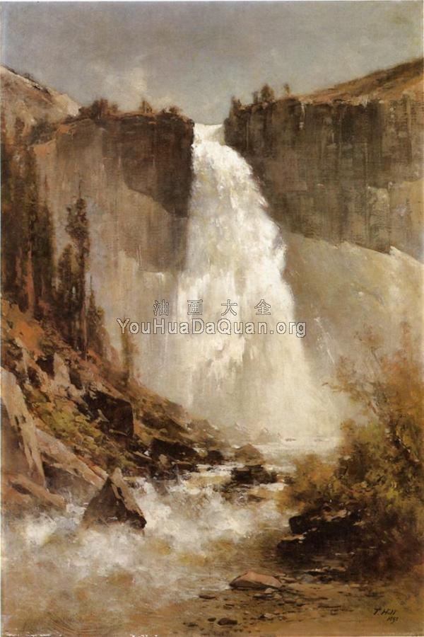 The Falls of Yosemite - 托马斯·希尔